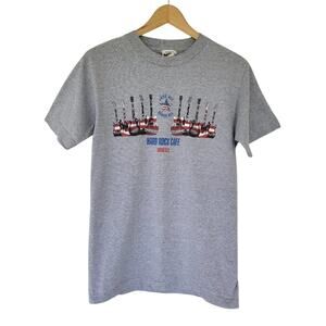 Hard Rock Cafe Honolulu T Shirt Gray Love All Serve All Guitar Mens Size S